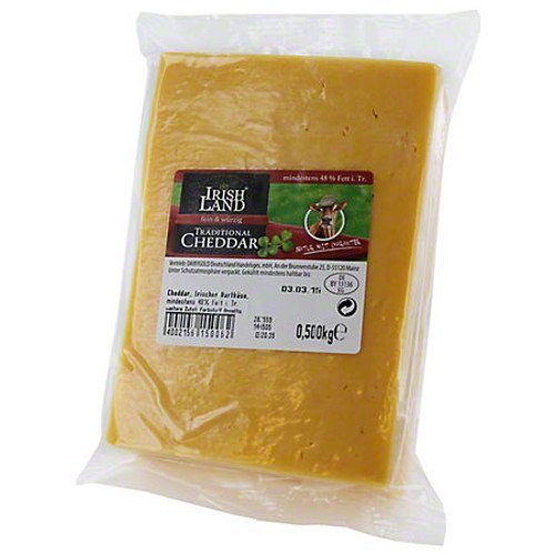 Irish Land Cheddar mild 48 % ca. 500g