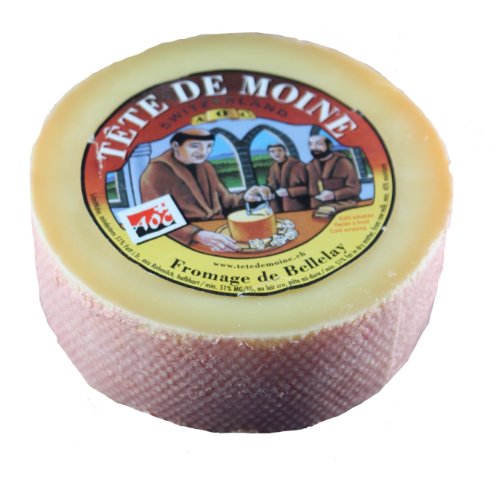 Original AOC Tete de Moine Schweizer Mönchkopf Käse Halber Laib ca. 420 g